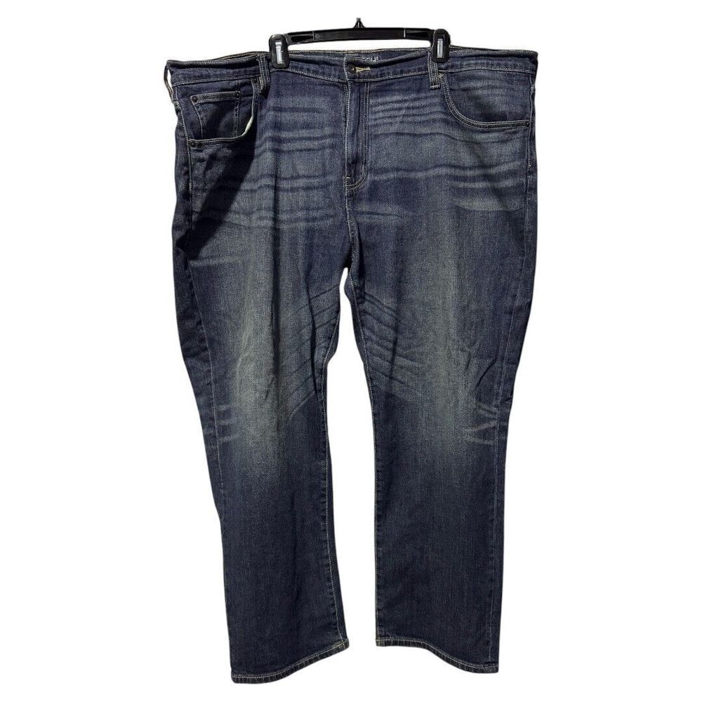 Denver Hayes men's flextech dark blue distressed jeans 44x30‎